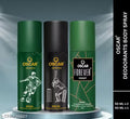 Oscar Sports Range Series Goal, Drive & Knight Nano Travel Size Pack Deo Perfume Body Spray - For Men (50mlx2, 40mlx1)