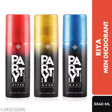 Riya Mauj,Monk & Hyper Deodorant-Pack of 3 (40ml Each)