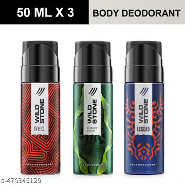 Wild Stone Forest, Legend and Red Deodorant For Men 50 ml Pack-3